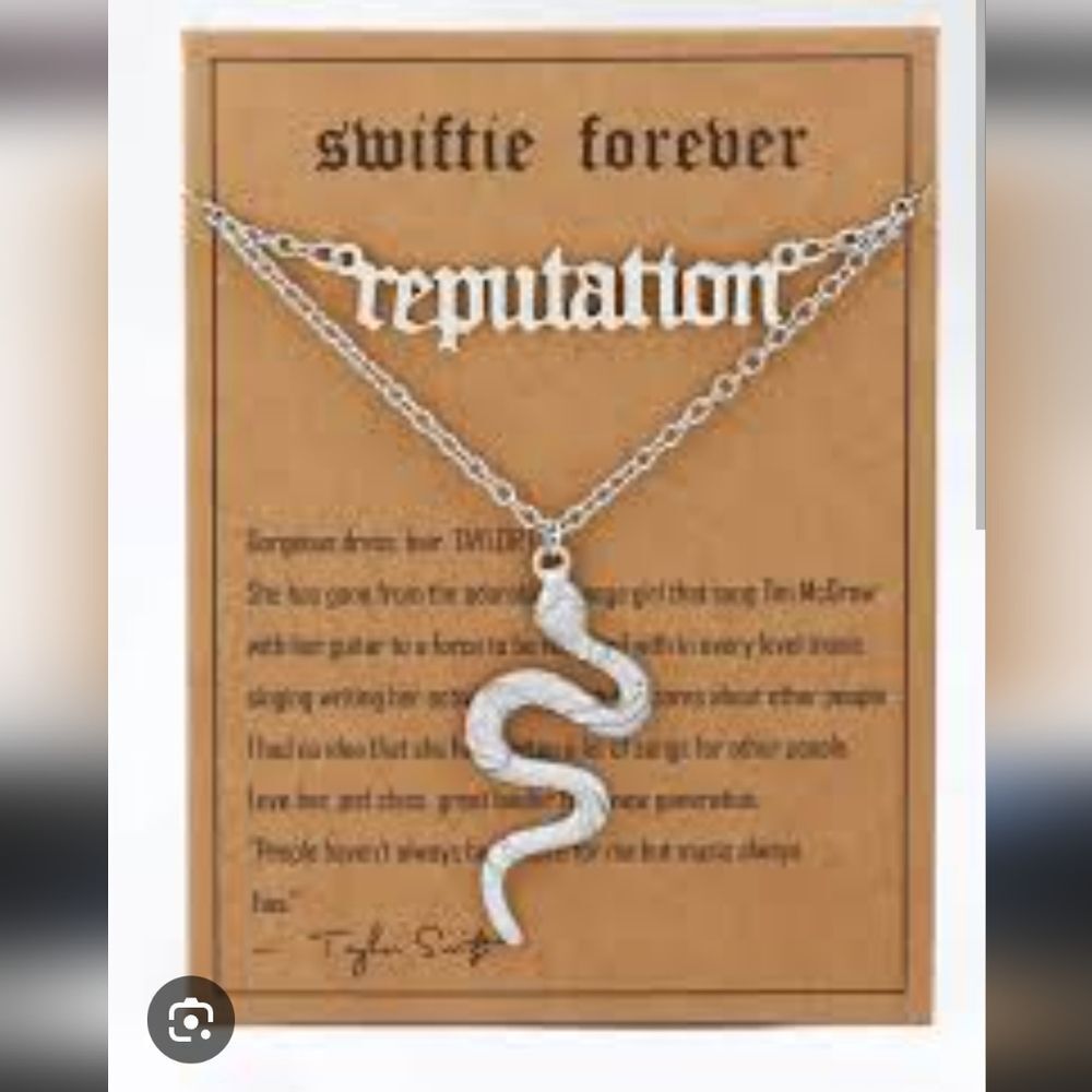 Taylor Swift Silver Snake Layered Necklace